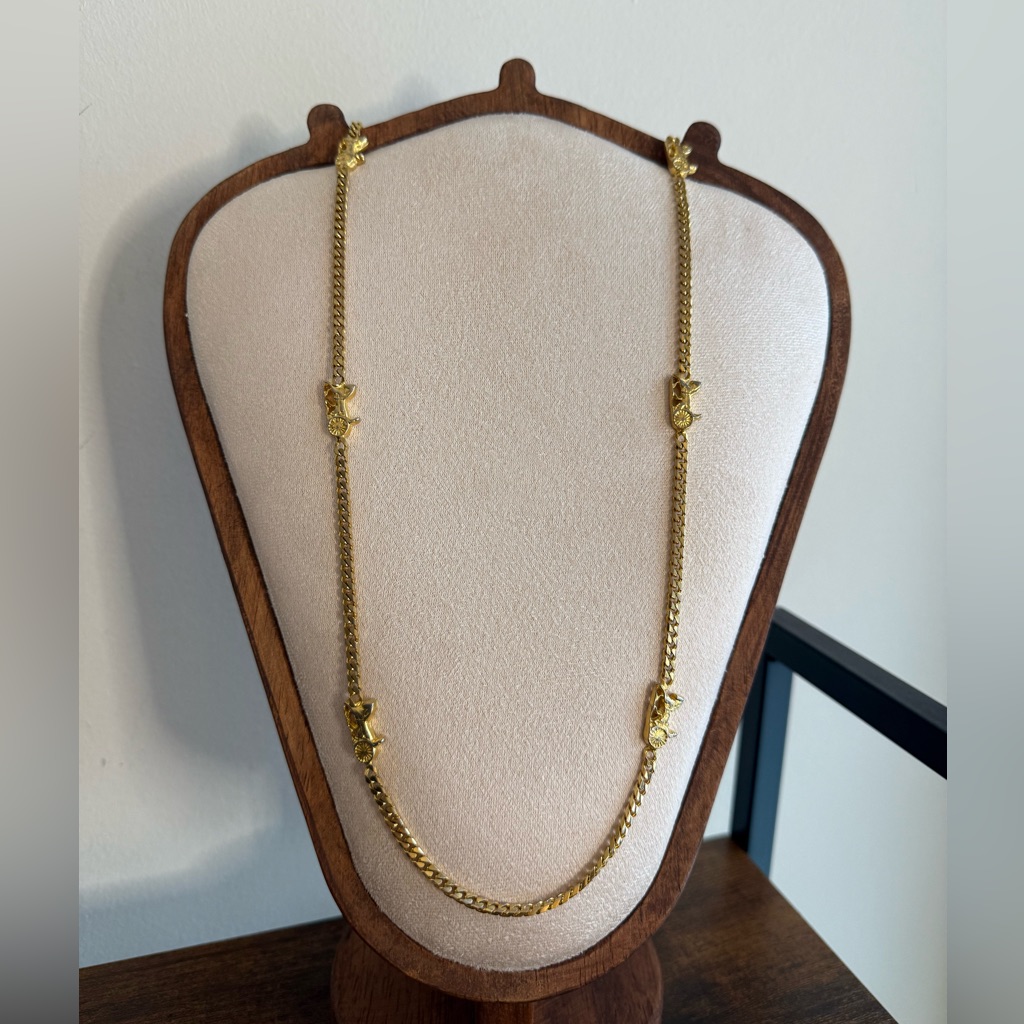 Celine Vintage Carriage Gold Necklace 450$